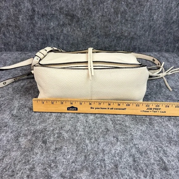 Rebecca Minkoff Cream Crossbody Bag with Silver Details - Picture 10 of 13